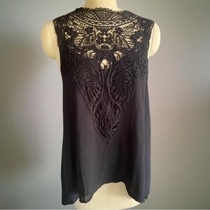 Lace Front Sleeveless Hi Lo Top